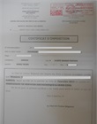Certificat d'imposition - timbré